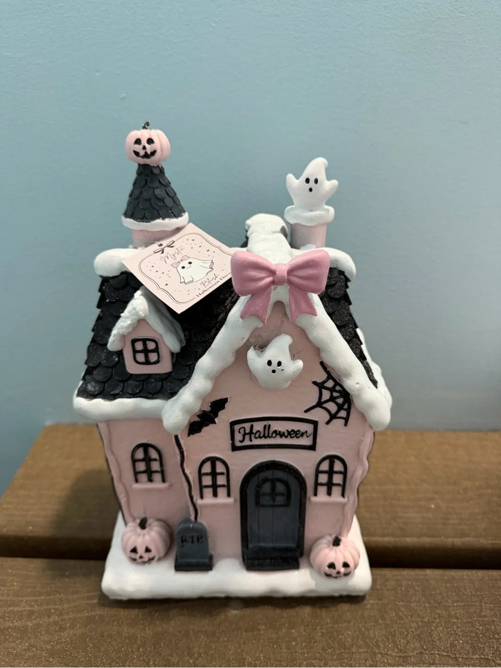 New Viral Pink Haunted Gingerbread Halloween Ghost House